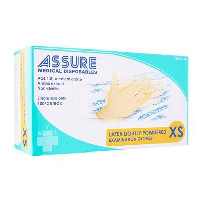 ASSURE Latex Non-sterile Lightly Powdered Gloves