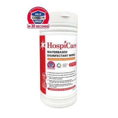 HospiCare Waterbased Disinfectant Wipes Canister