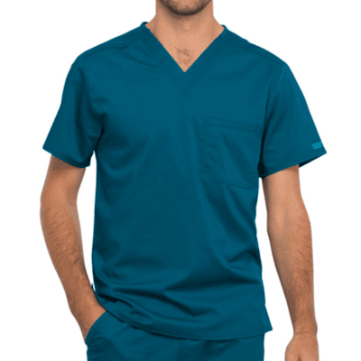 WW625 Revolution Unisex 1 Pocket V-Neck Top