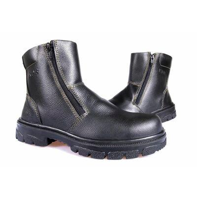 Black Mid-Cut Zipper Boot KPR K-806