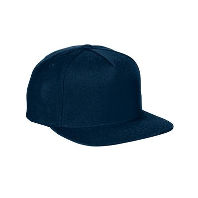 Yupoong 5-Panel Flat Visor Snapback Cap